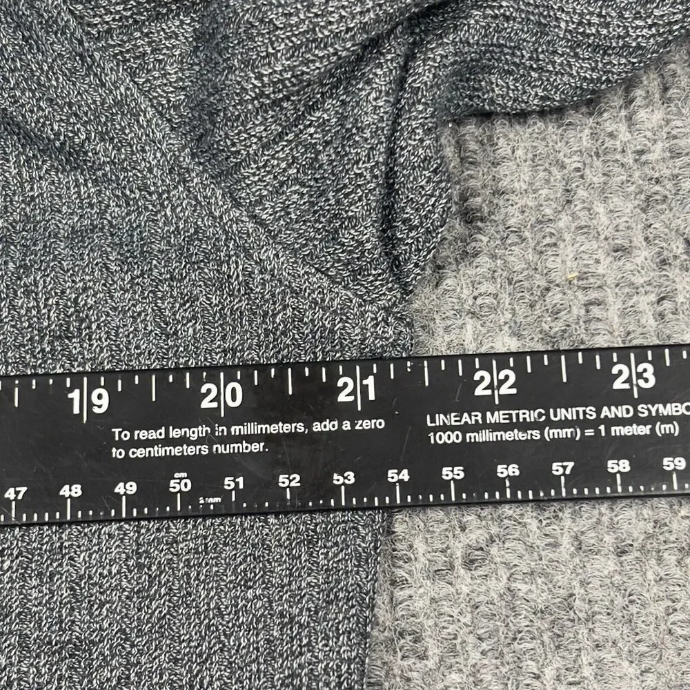 Farah Shirt Mens Medium Gray Pullover Sweater 3‎ Button Front Stretchy Knit